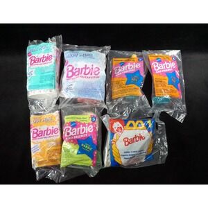 Lot of‎ 7 Happy Meal Barbie and Ken Figurines New in Package 1992, 1994, 1995